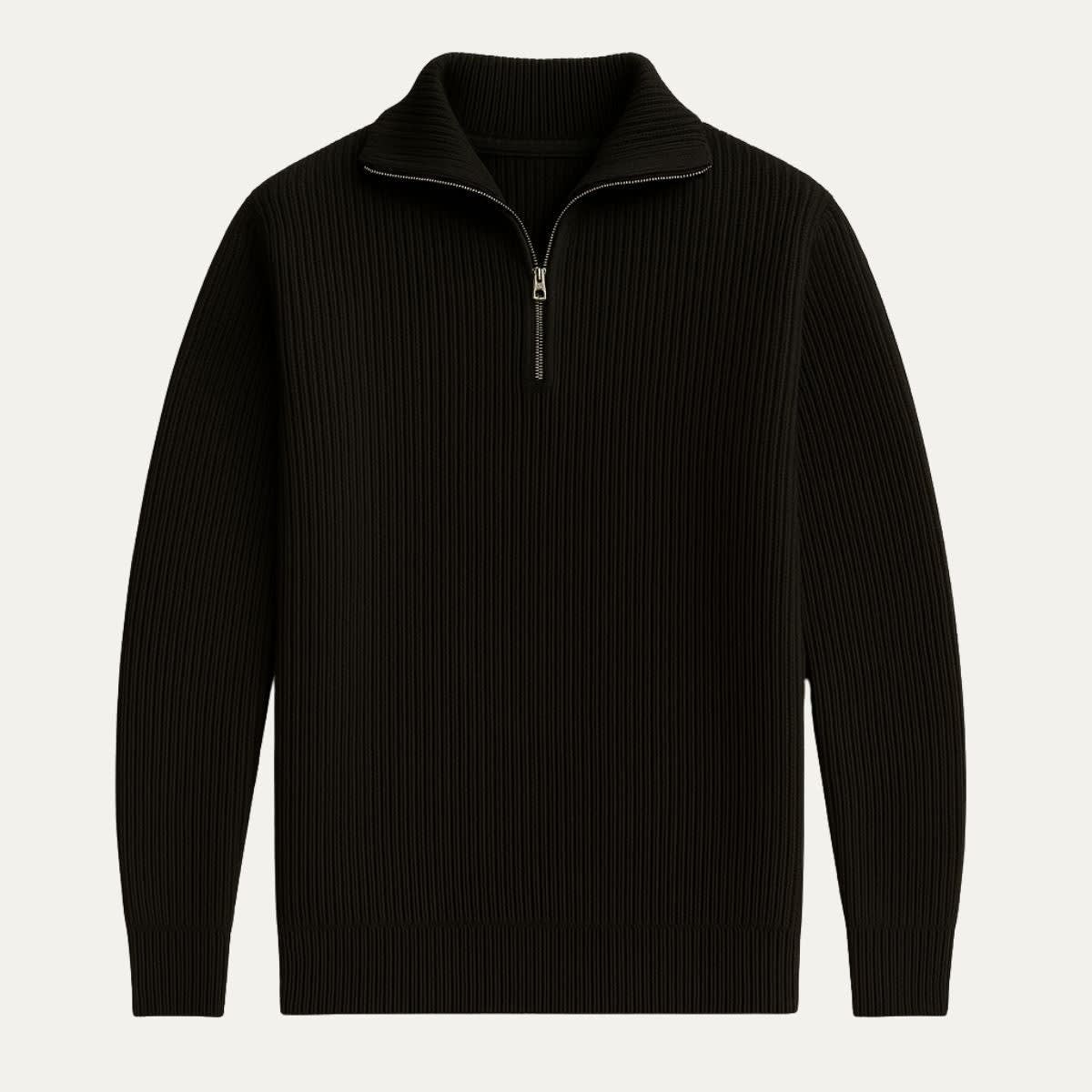 Men's Merino Wool Quarter Zip Jumper | James_11