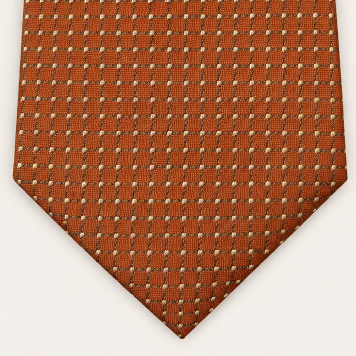 Men's Orange Pin Dot Tie | Cledwyn_3