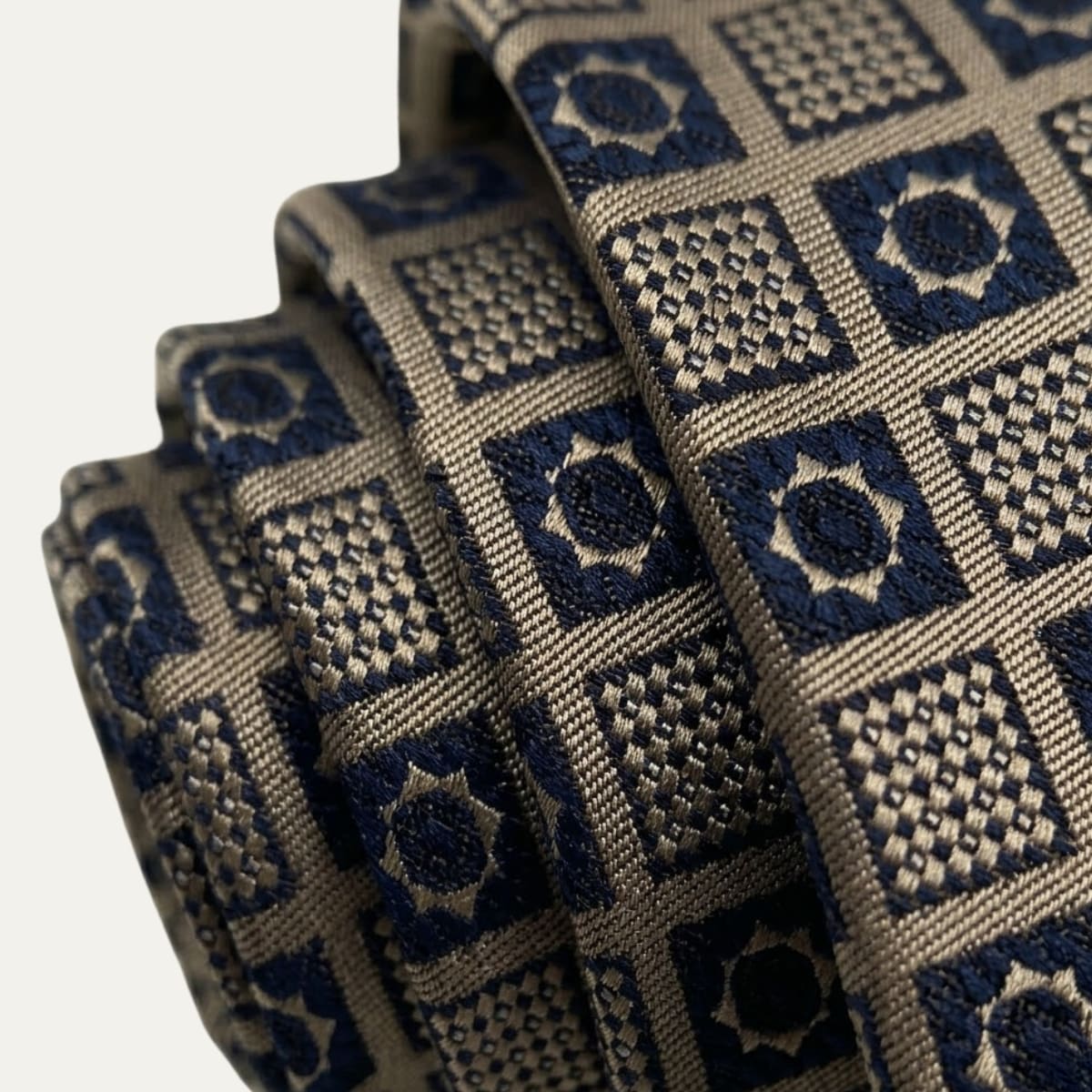 Men's Brown Geometric Tie | Darren_4