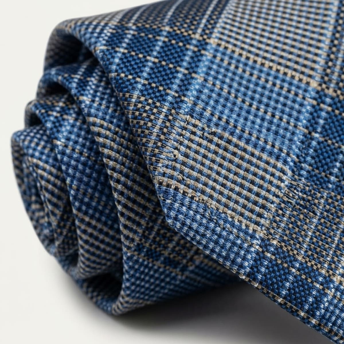 Men's Blue Checked Tie | David_4