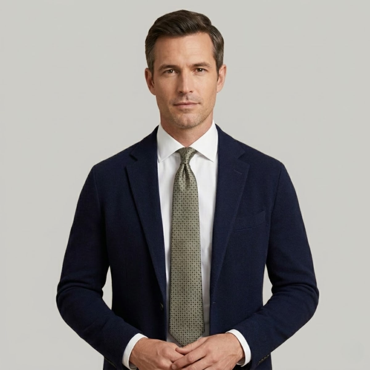 Men's Champagne Micro Dot Tie | Darragh_2