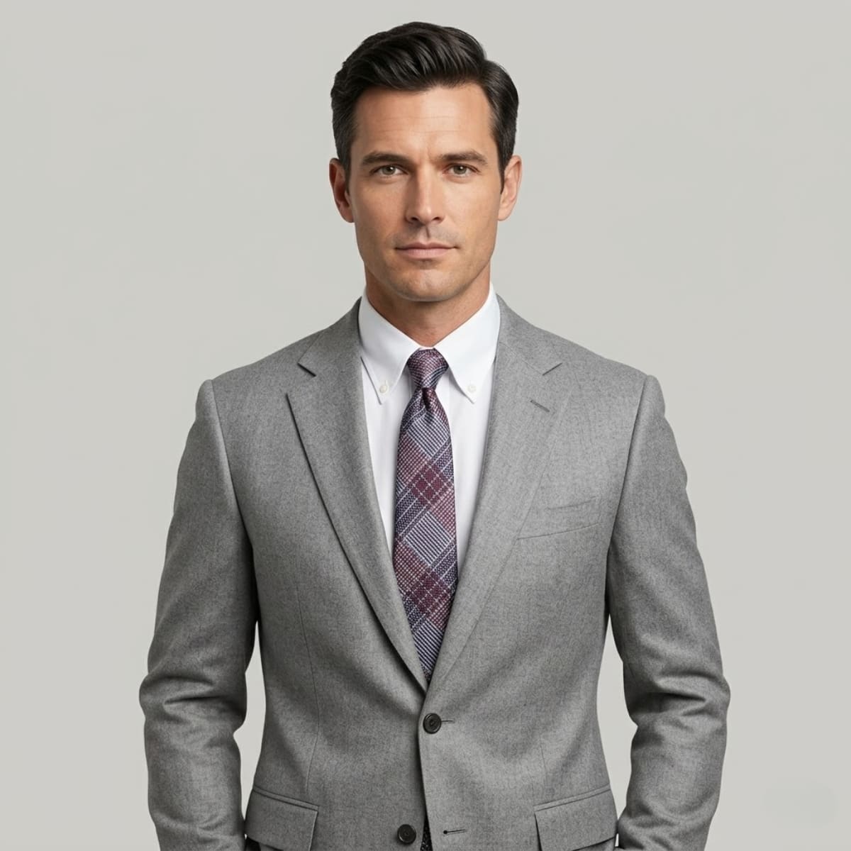 Men's Maroon Checked Tie | Donnchadh_2