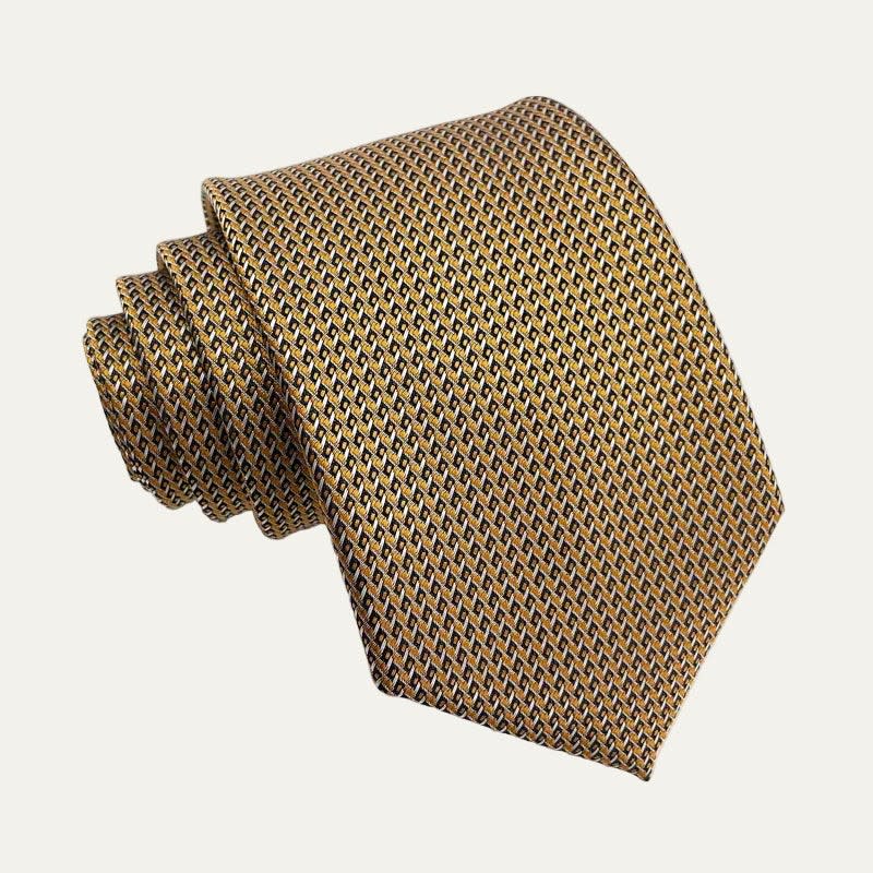 Men's Yellow Geometric Tie | Dai_1