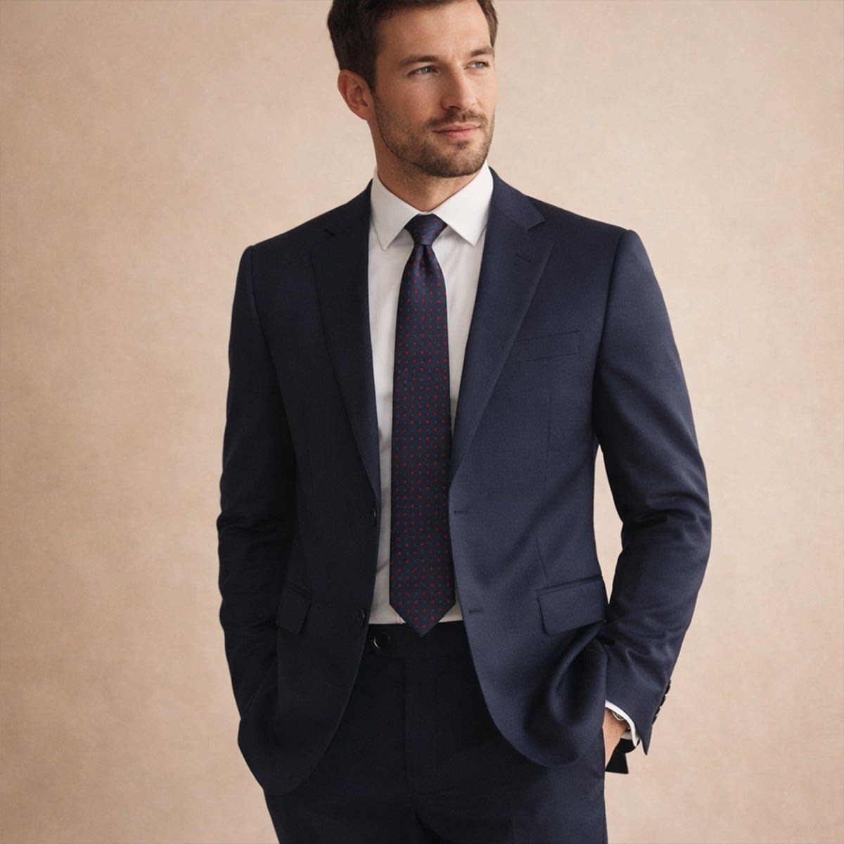 Men's Micro Dot Jacquard Tie | Eddie_2