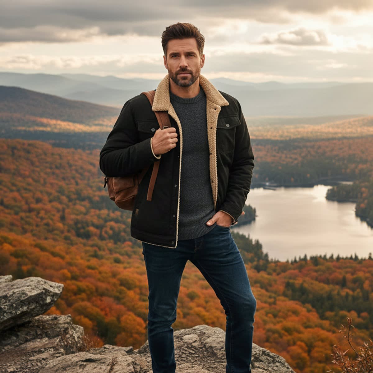 Men's Fleece Lined Cotton Jacket | Malachy_13