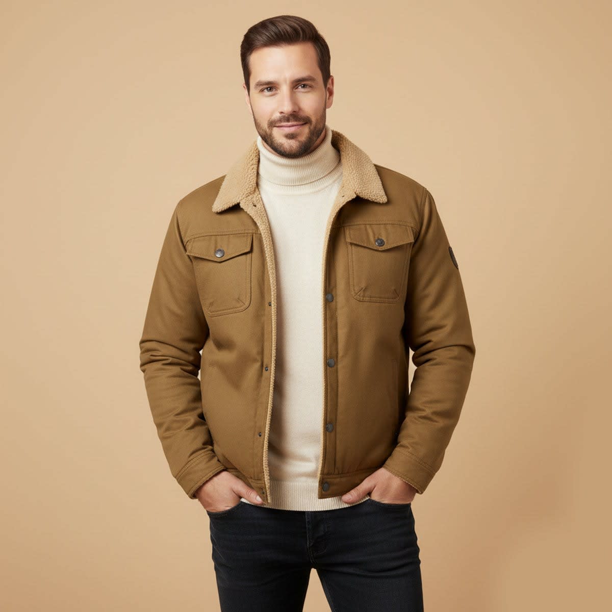 Men's Fleece Lined Cotton Jacket | Malachy_6