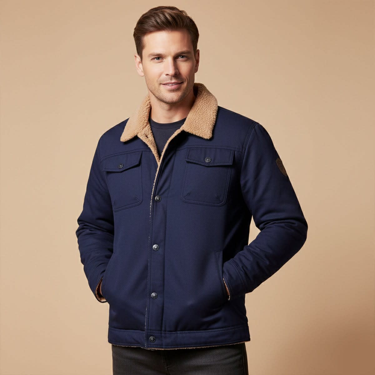 Men's Fleece Lined Cotton Jacket | Malachy_8