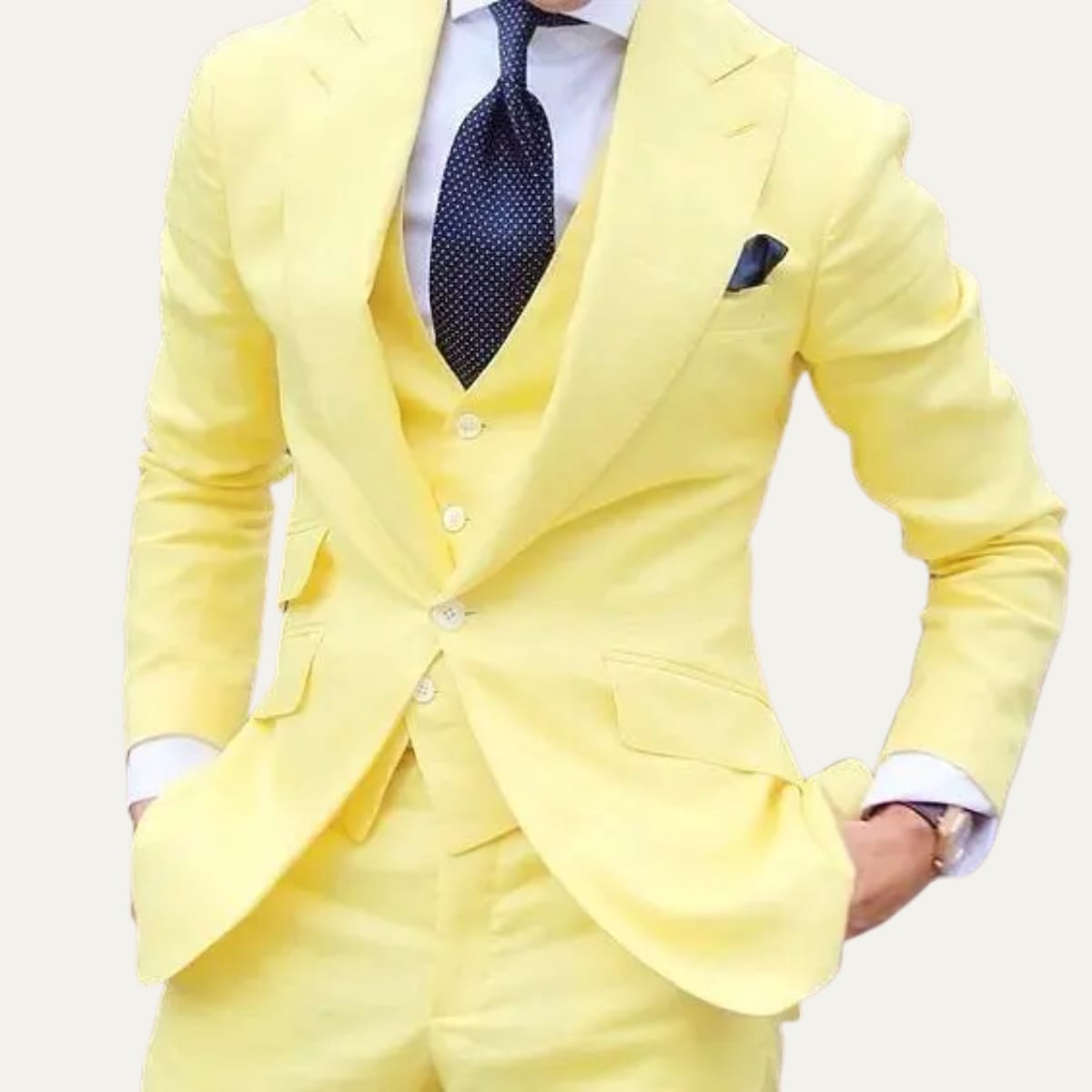 Men's Slim Fit Three-Piece Suit | Cadfael_4