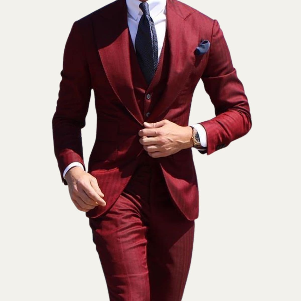 Men's Slim Fit Three-Piece Suit | Cadfael_6