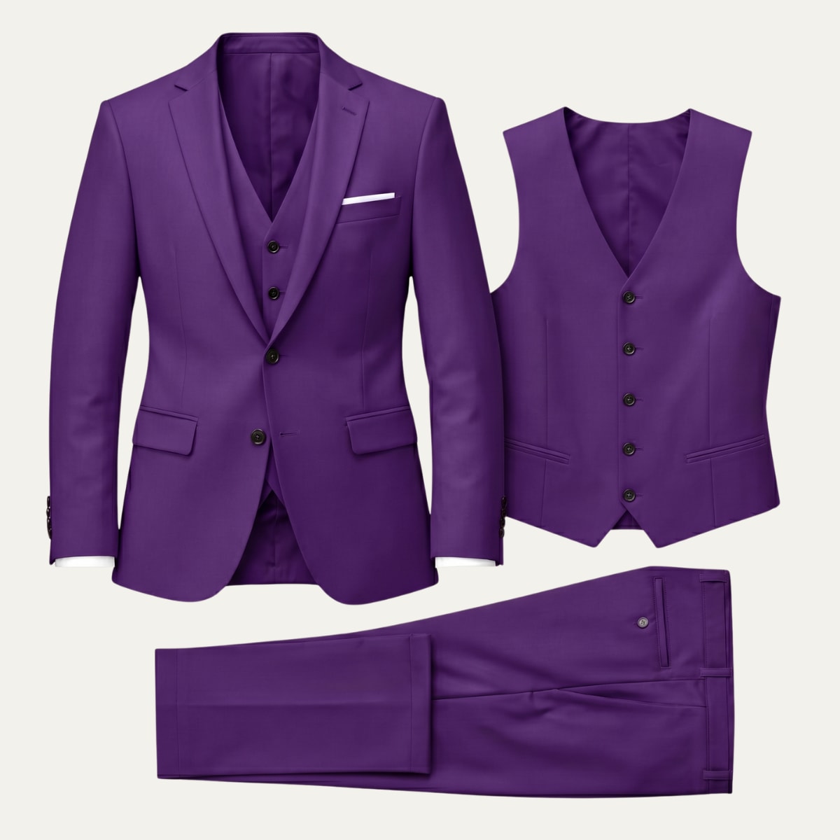 Men's Peak Lapel Three-Piece Suit | Benjamin_7