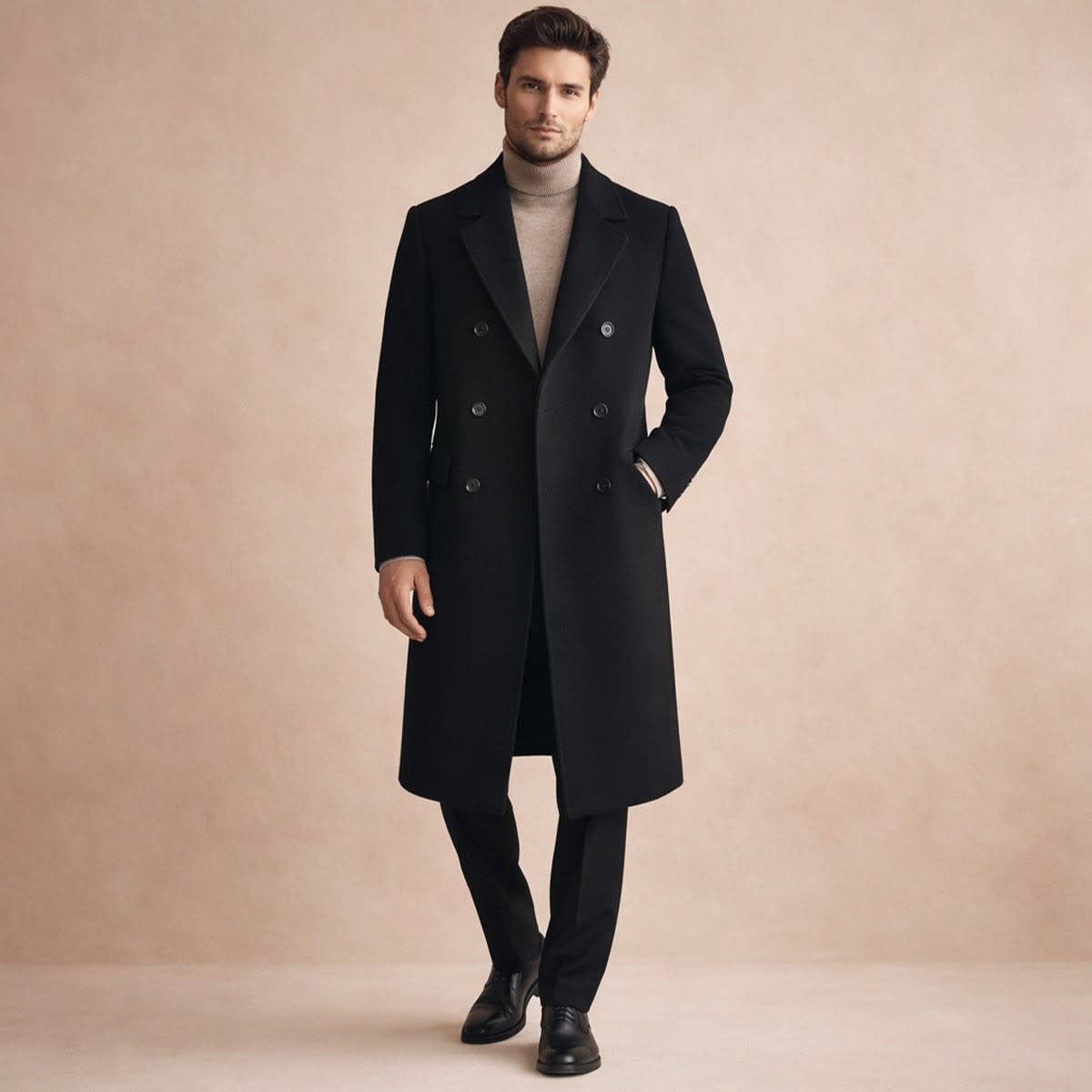 Men's Double Breasted Long Coat | Llewelyn_6