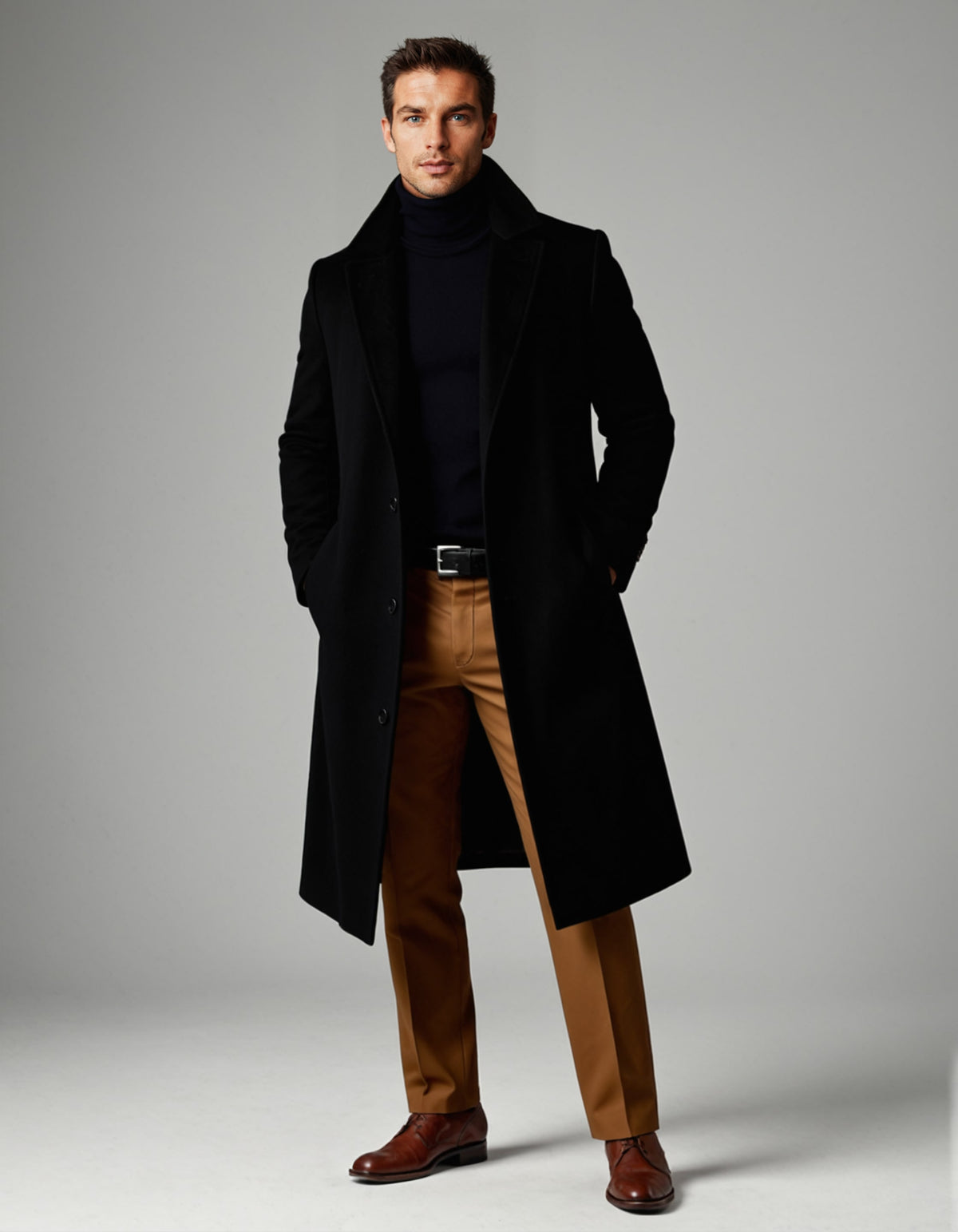 Men's Cotton Blend Longline Coat | Leigh_5