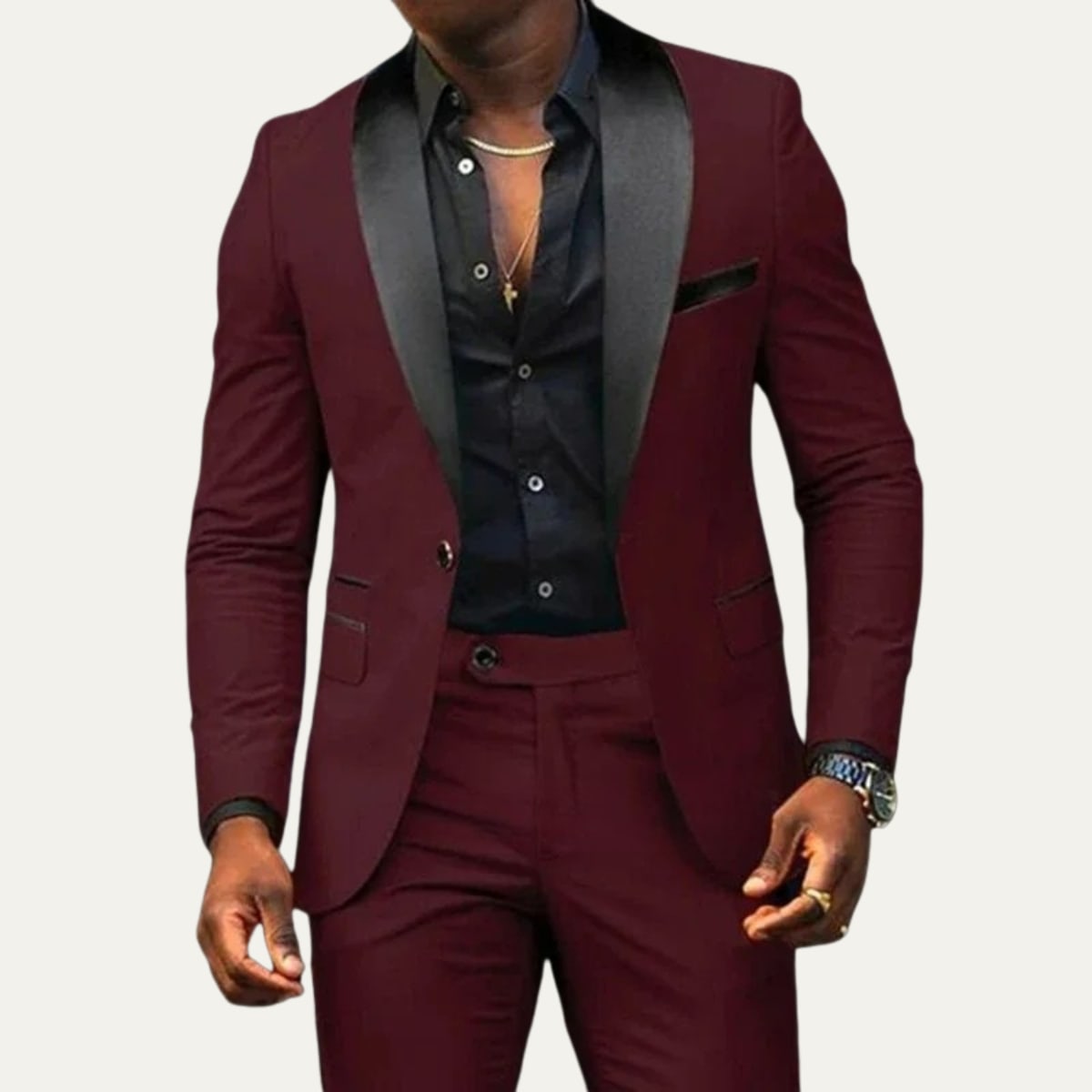 Men's Shawl Lapel Two-Piece Suit | Caerwyn_4