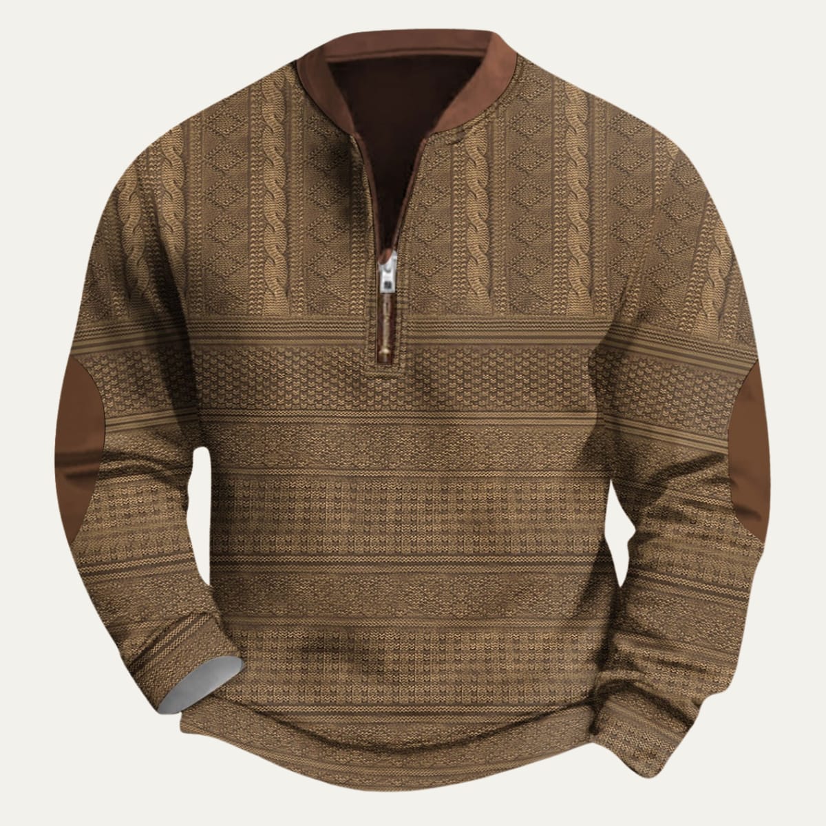 Men's Textured Half Zip Jumper | Luke_5