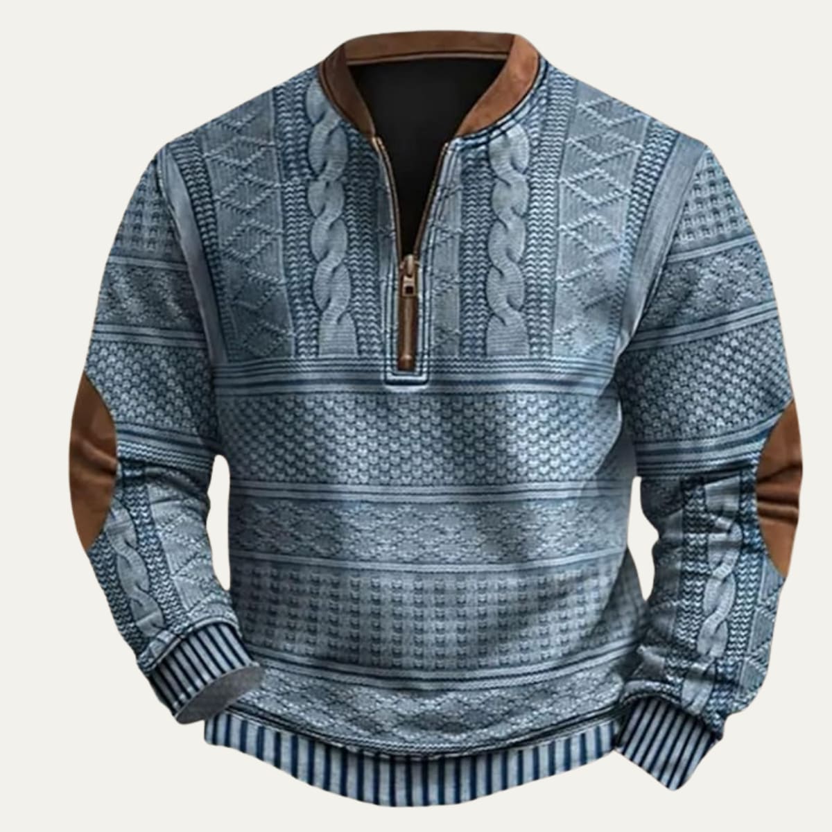 Men's Textured Half Zip Jumper | Luke_7