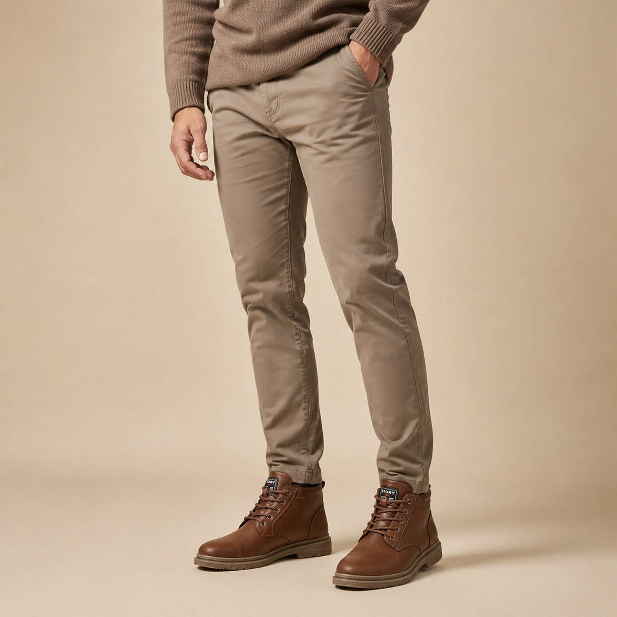 Men's Leather Lace Up Ankle Boots | Meical_2