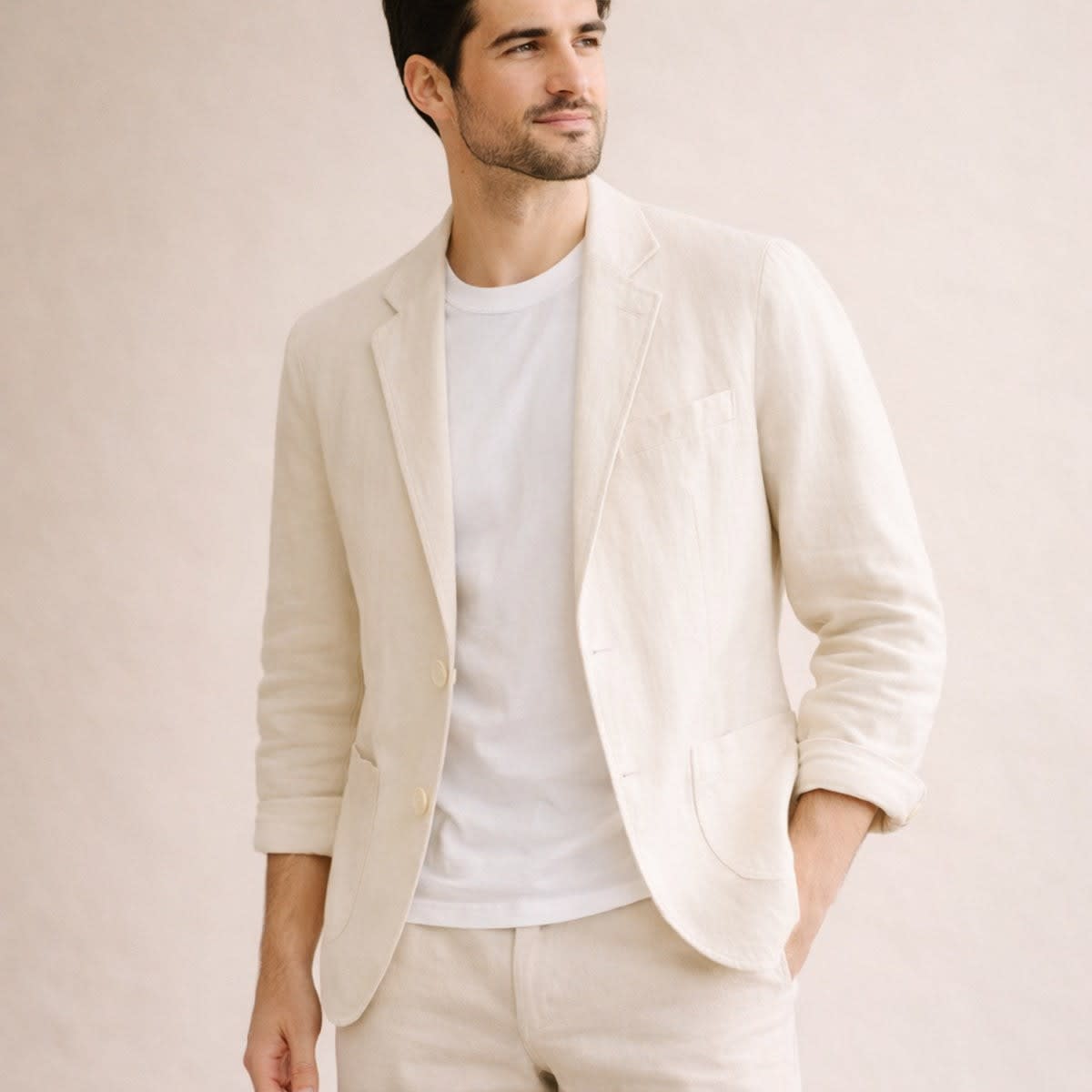 Men's Lightweight Linen Blazer | Uilleam_8