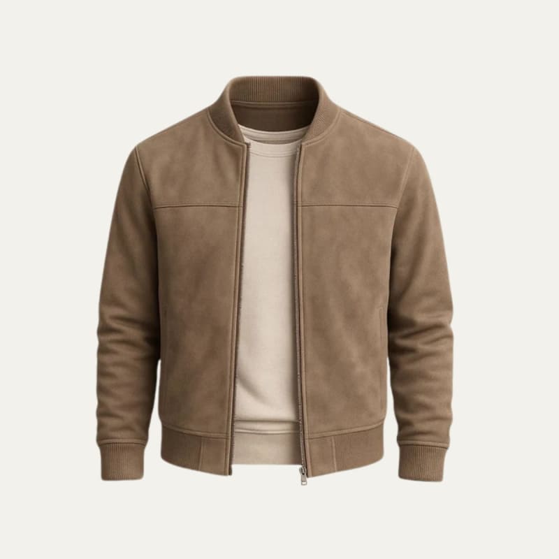 Men's Faux Suede Bomber Jacket | Lewis_1