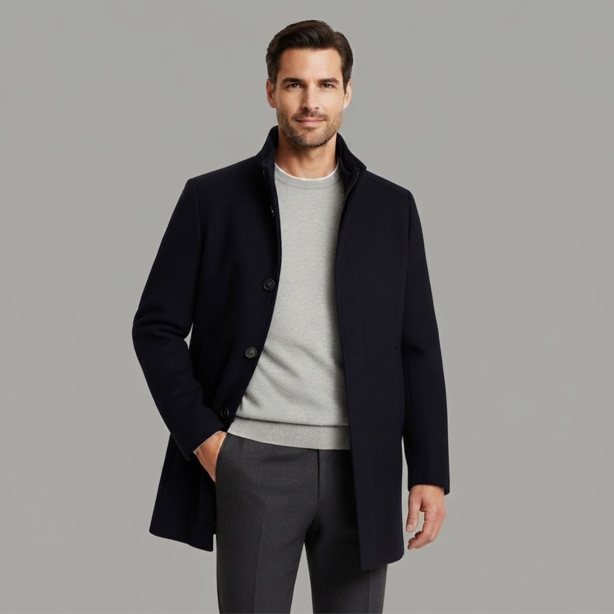 Men's Wool Blend Winter Coat | Laurence_7
