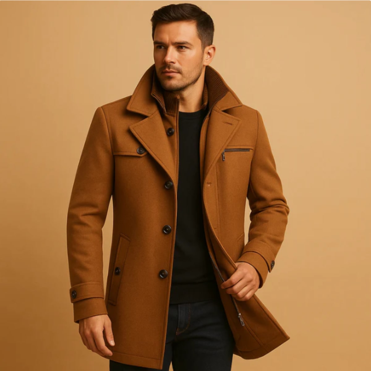 Men's Insulated High Collar Winter Coat | Mervyn_5