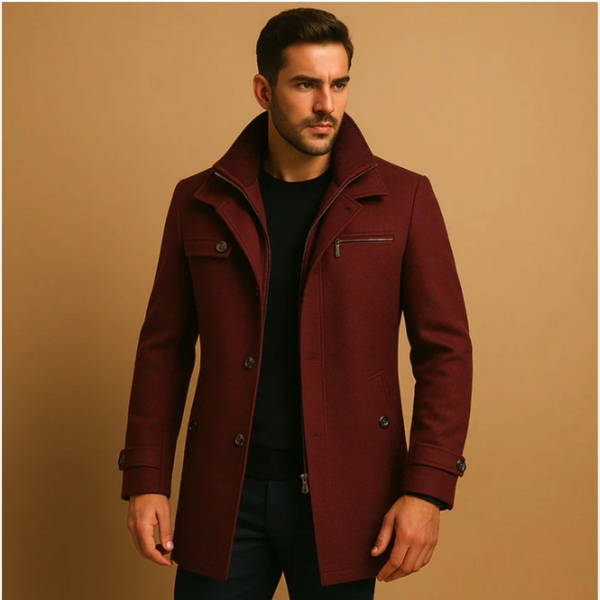 Men's Insulated High Collar Winter Coat | Mervyn_6