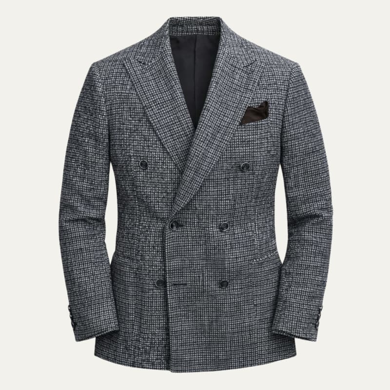 Men's Wool Blend Houndstooth Blazer | Cormac_1