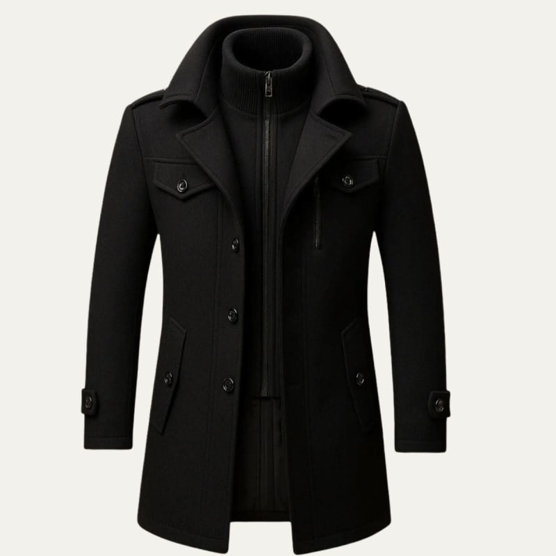 Men's Double Collar Winter Coat | Lennox_1