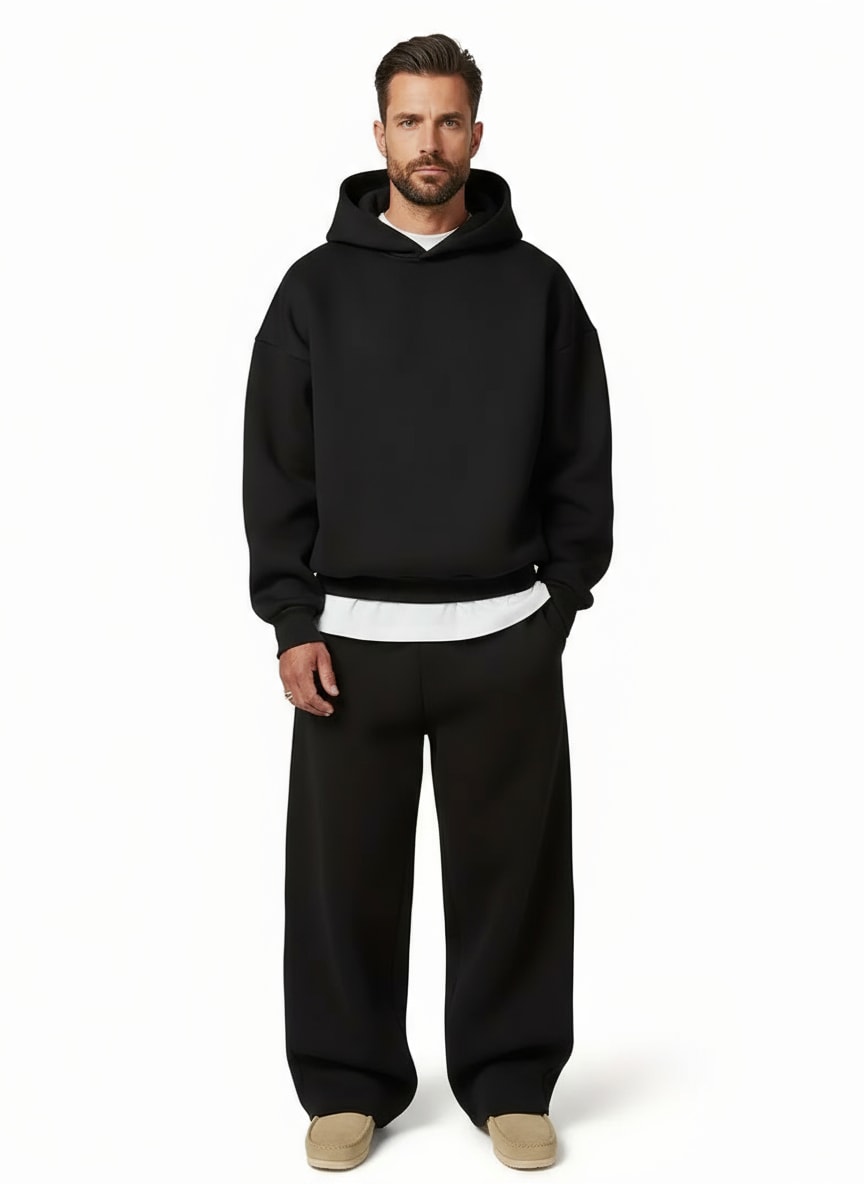 Men's Hooded Straight Leg Jogger Set | Seth_2