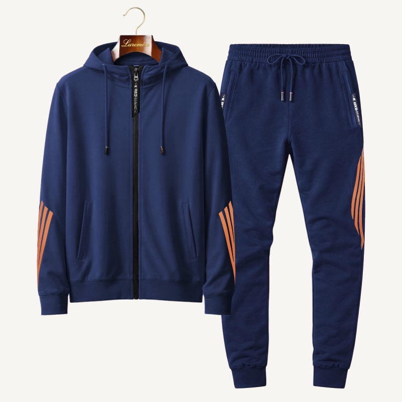 Men's Hooded Zip Up Tracksuit Set | Eli_1