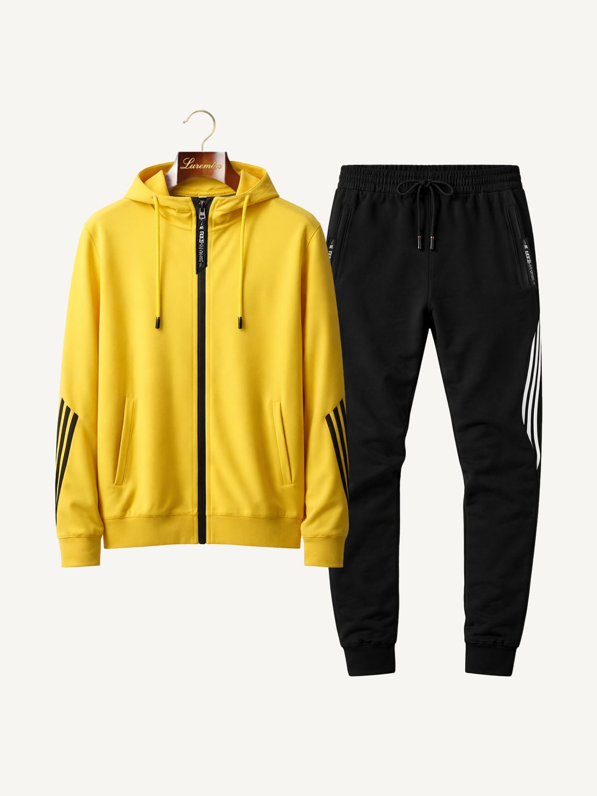 Men's Hooded Zip Up Tracksuit Set | Eli_12