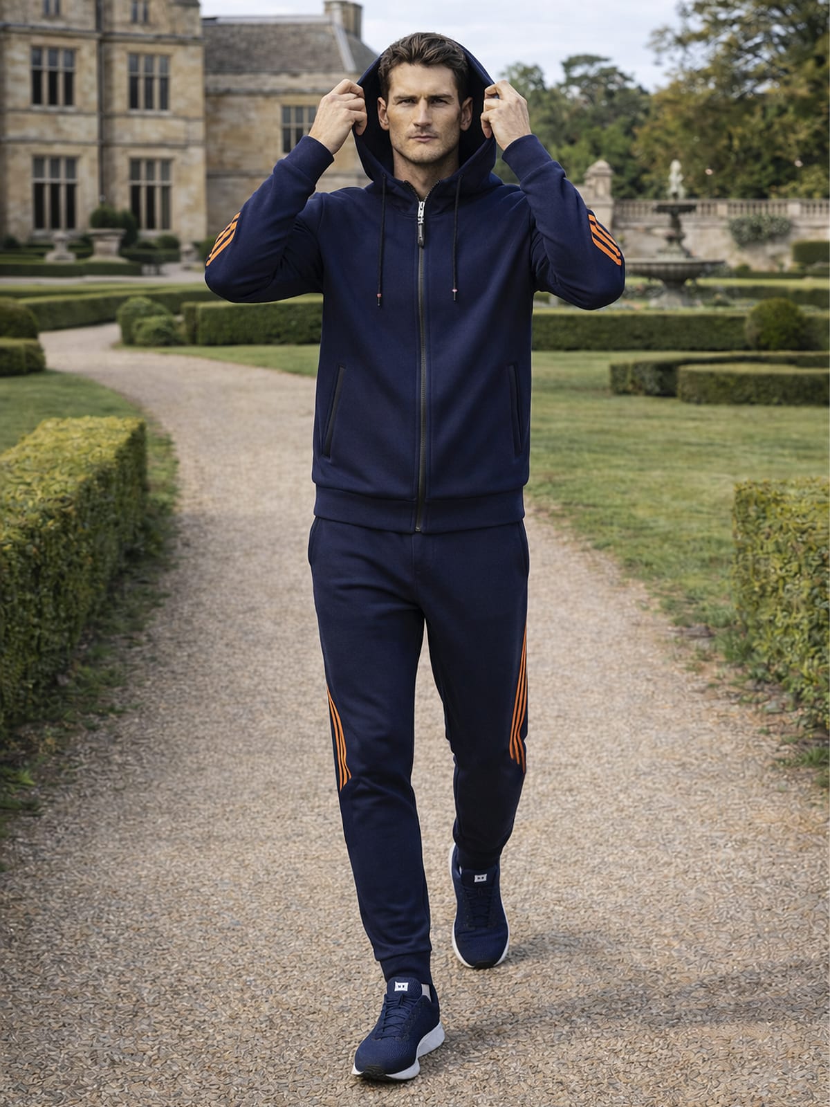 Men's Hooded Zip Up Tracksuit Set | Eli_7