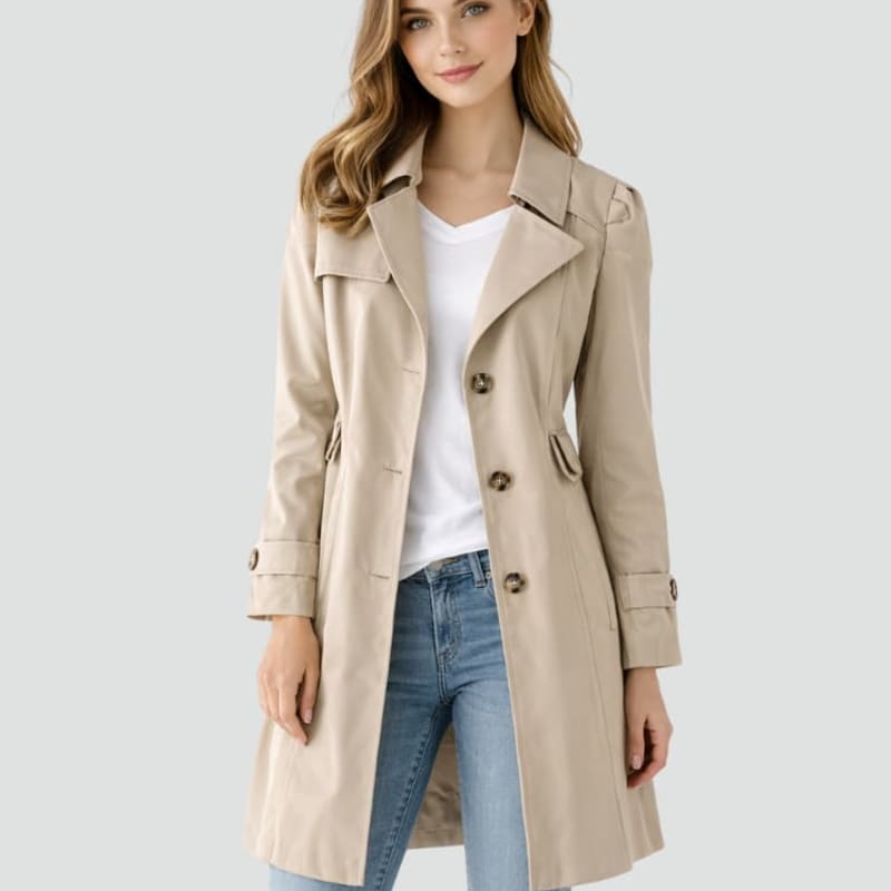 Women's Lightweight Slim Fit Trench Coat | Carla_1