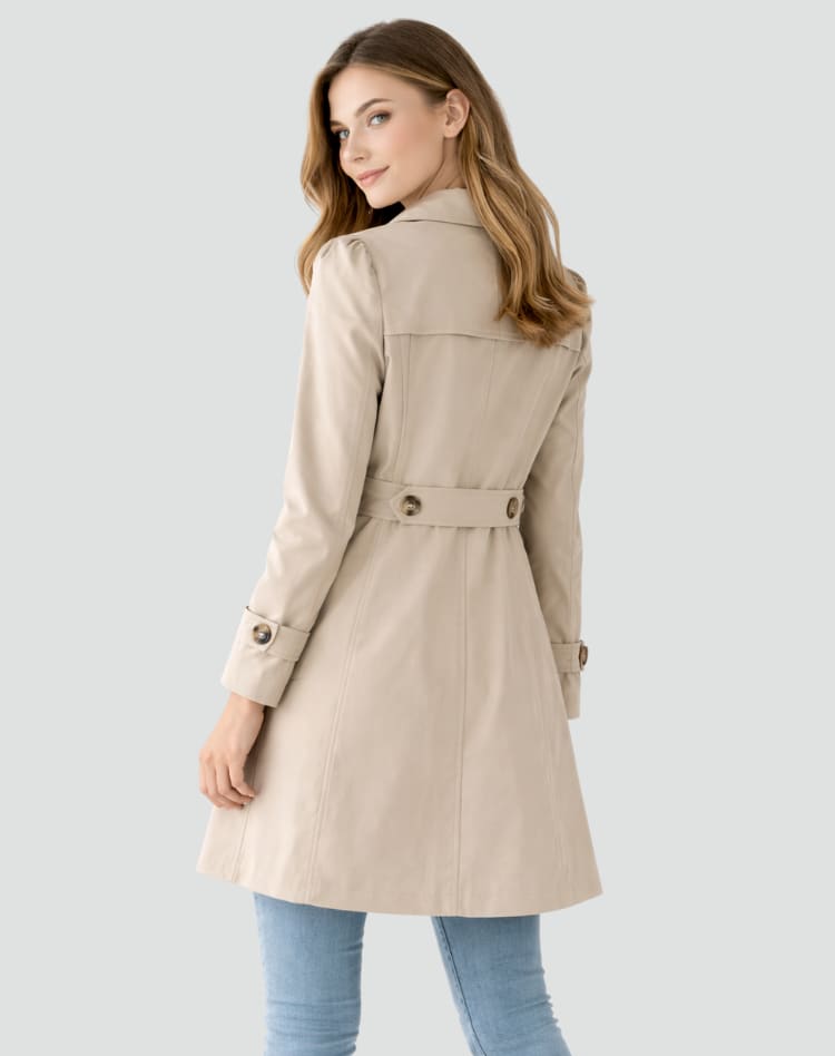 Women's Lightweight Slim Fit Trench Coat | Carla_2