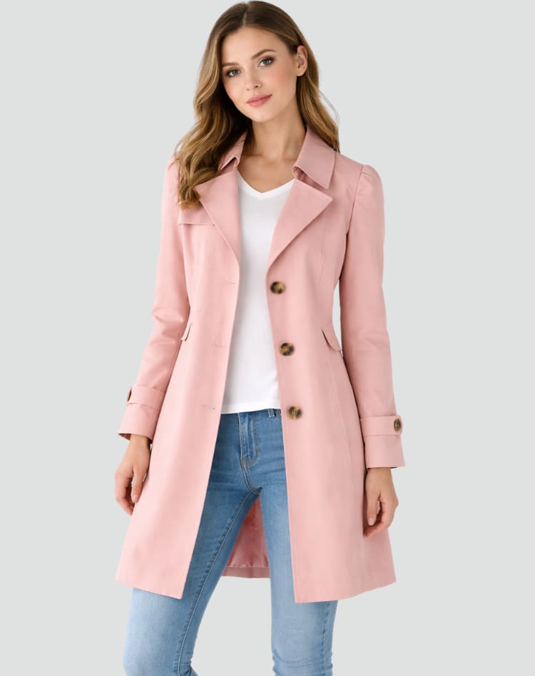 Women's Lightweight Slim Fit Trench Coat | Carla_6