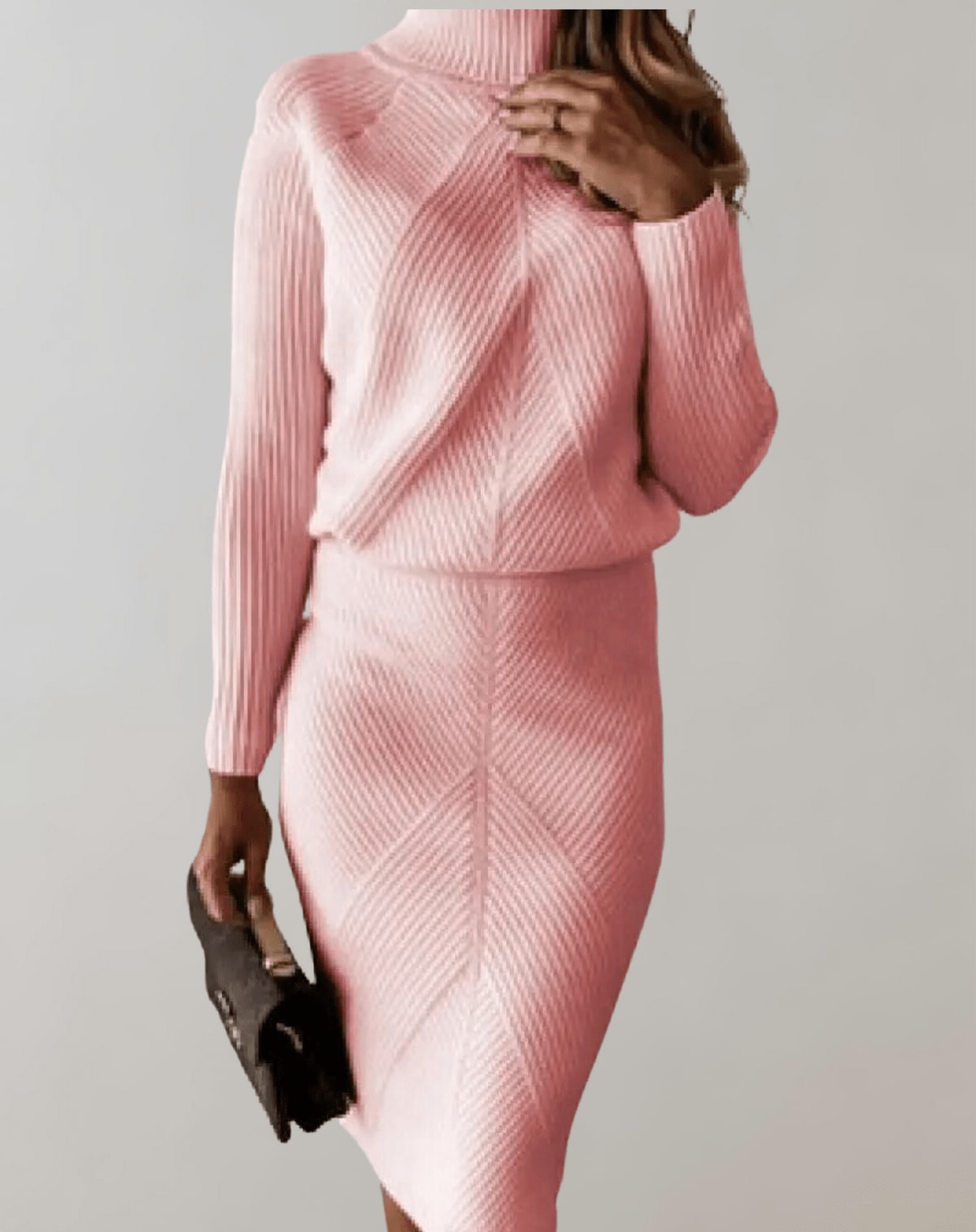 Women's Ribbed Knit Jumper and Skirt Set | Hettie_6