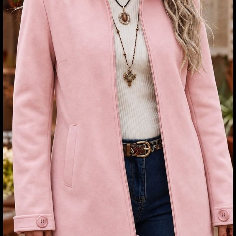 Women's Zip Up Stand Collar Jacket | Blathnaid_1