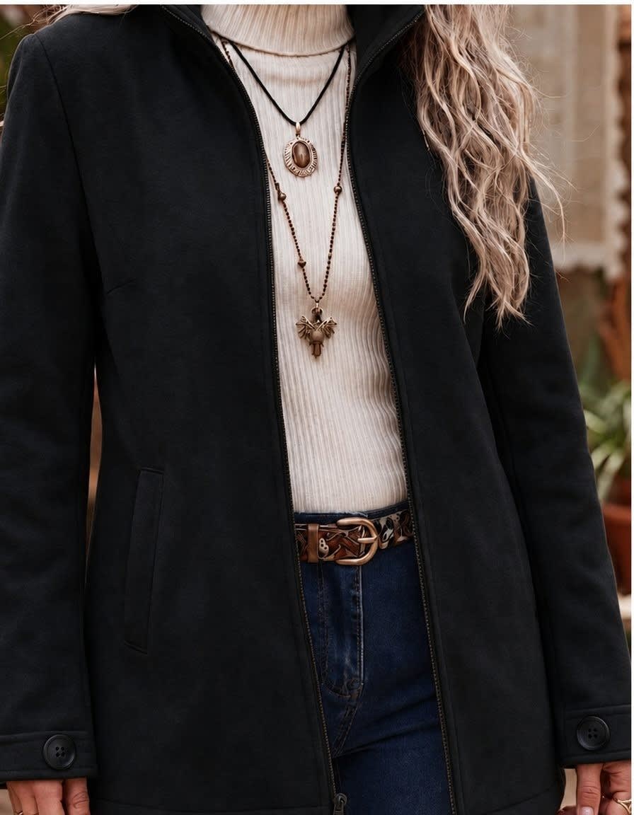 Women's Zip Up Stand Collar Jacket | Blathnaid_4