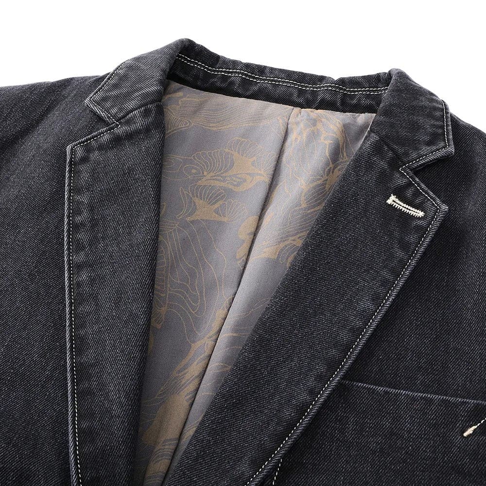 Men's Vintage Wash Denim Blazer | Lachlan_5