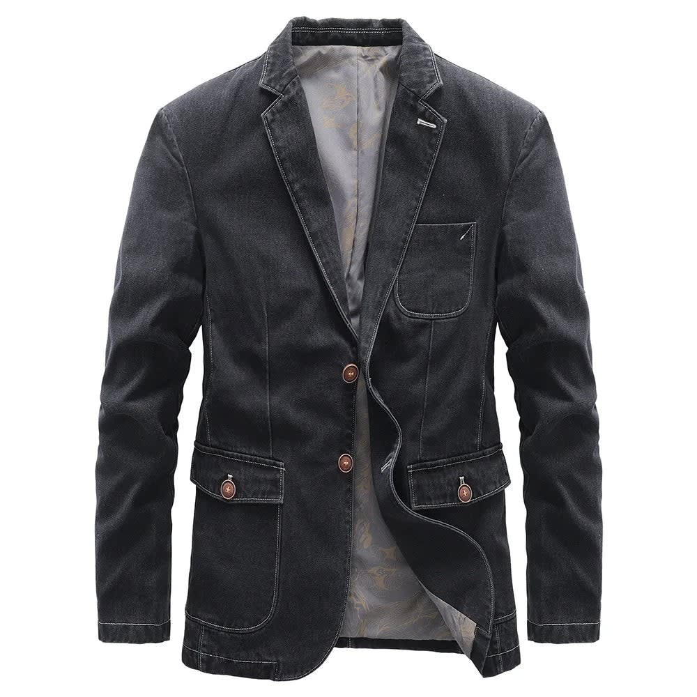 Men's Vintage Wash Denim Blazer | Lachlan_6