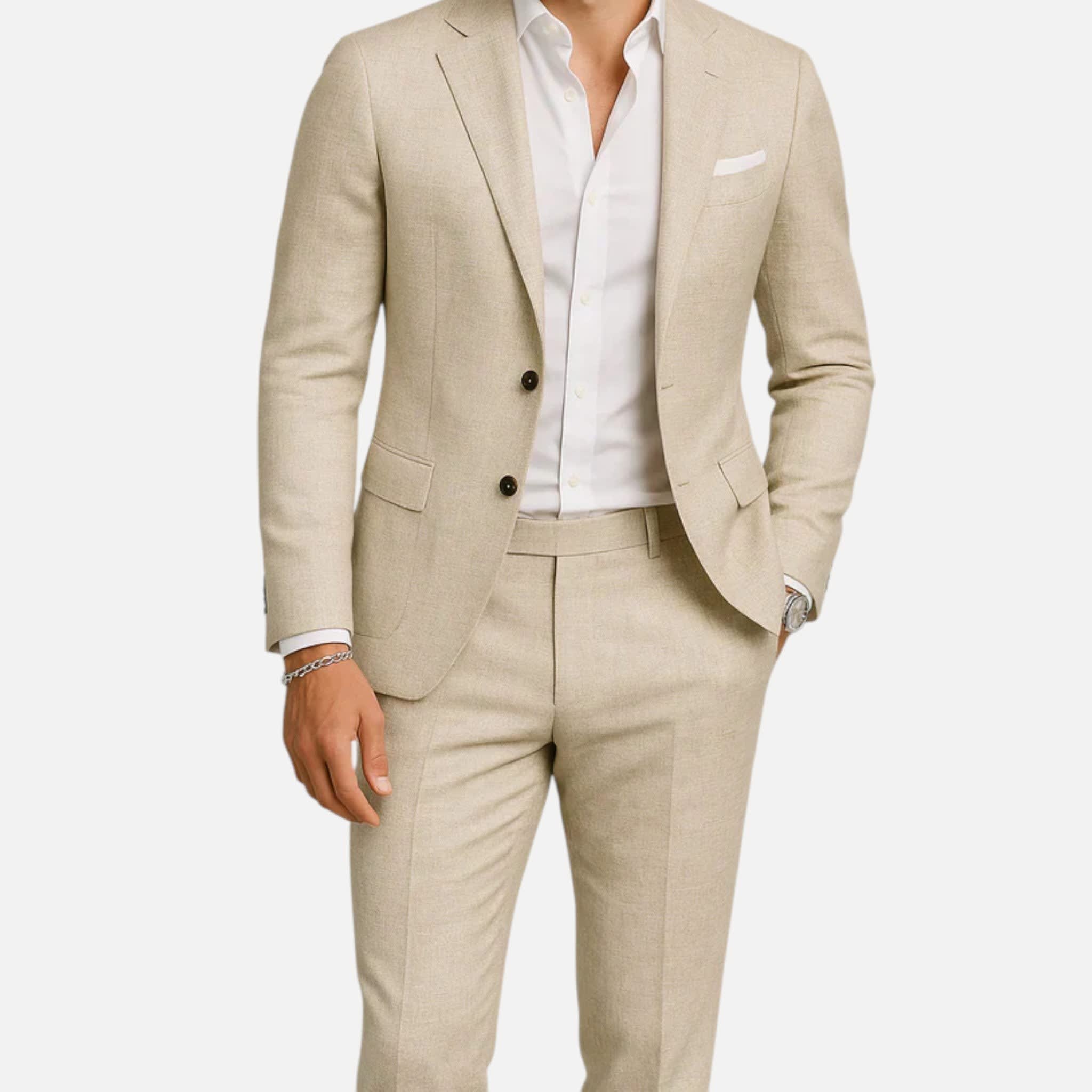 Men's Linen Two-Piece Suit | Kieran_4