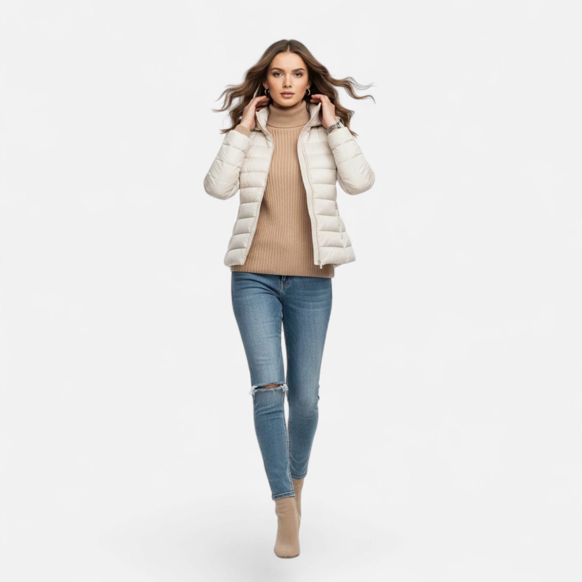 Women's Down Filled Hooded Jacket | Eliza_12