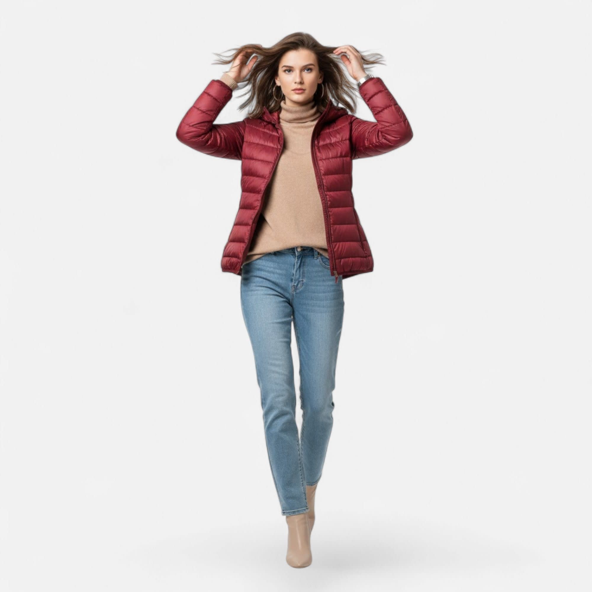 Women's Down Filled Hooded Jacket | Eliza_15