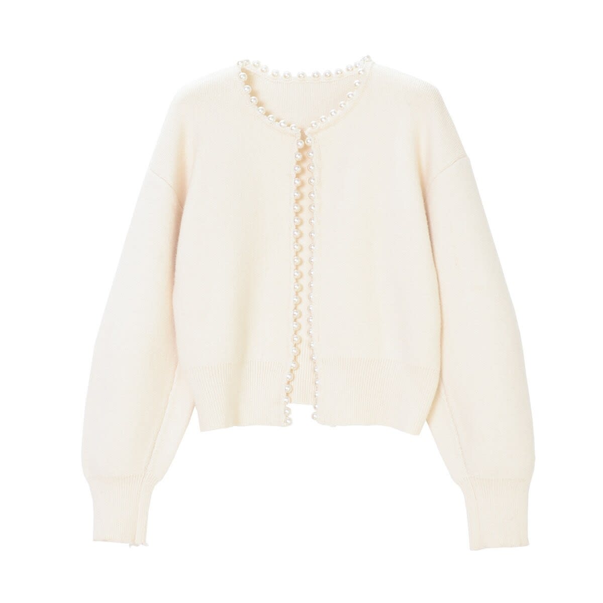 Women's Pearl Trim Knit Cardigan | Talwyn_4
