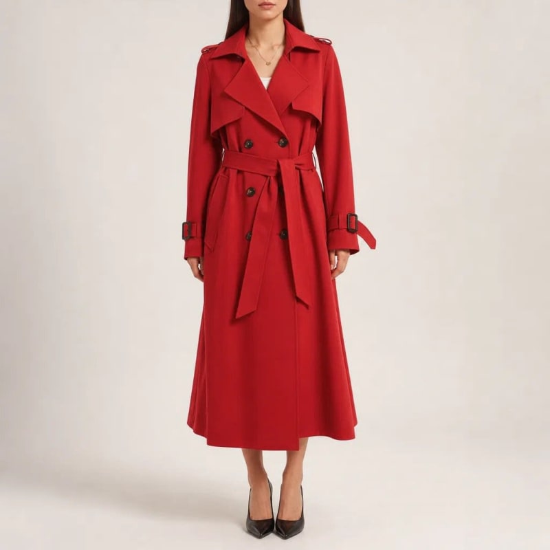 Women's Belted Double-Breasted Trench Coat | Aria_1