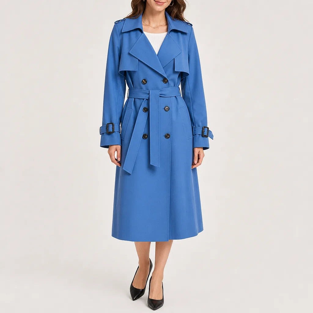 Women's Belted Double-Breasted Trench Coat | Aria_3