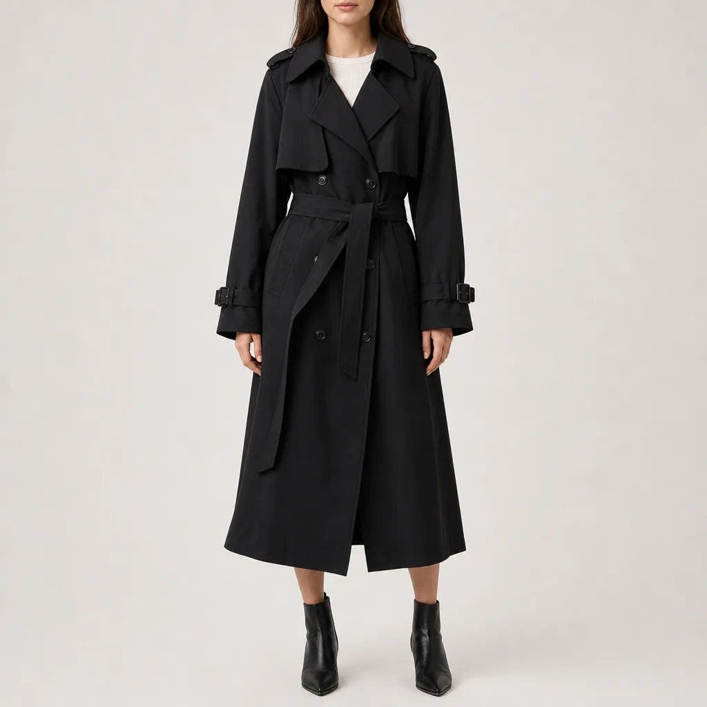 Women's Belted Double-Breasted Trench Coat | Aria_5