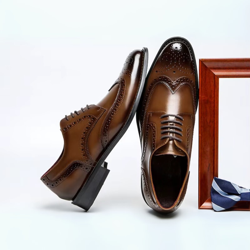 Men's Leather Wingtip Brogue Shoes | Gruffydd_5