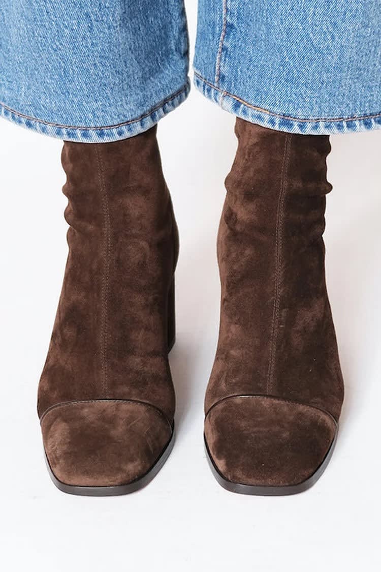Women's Suede Square Toe Boots | Ariana_2