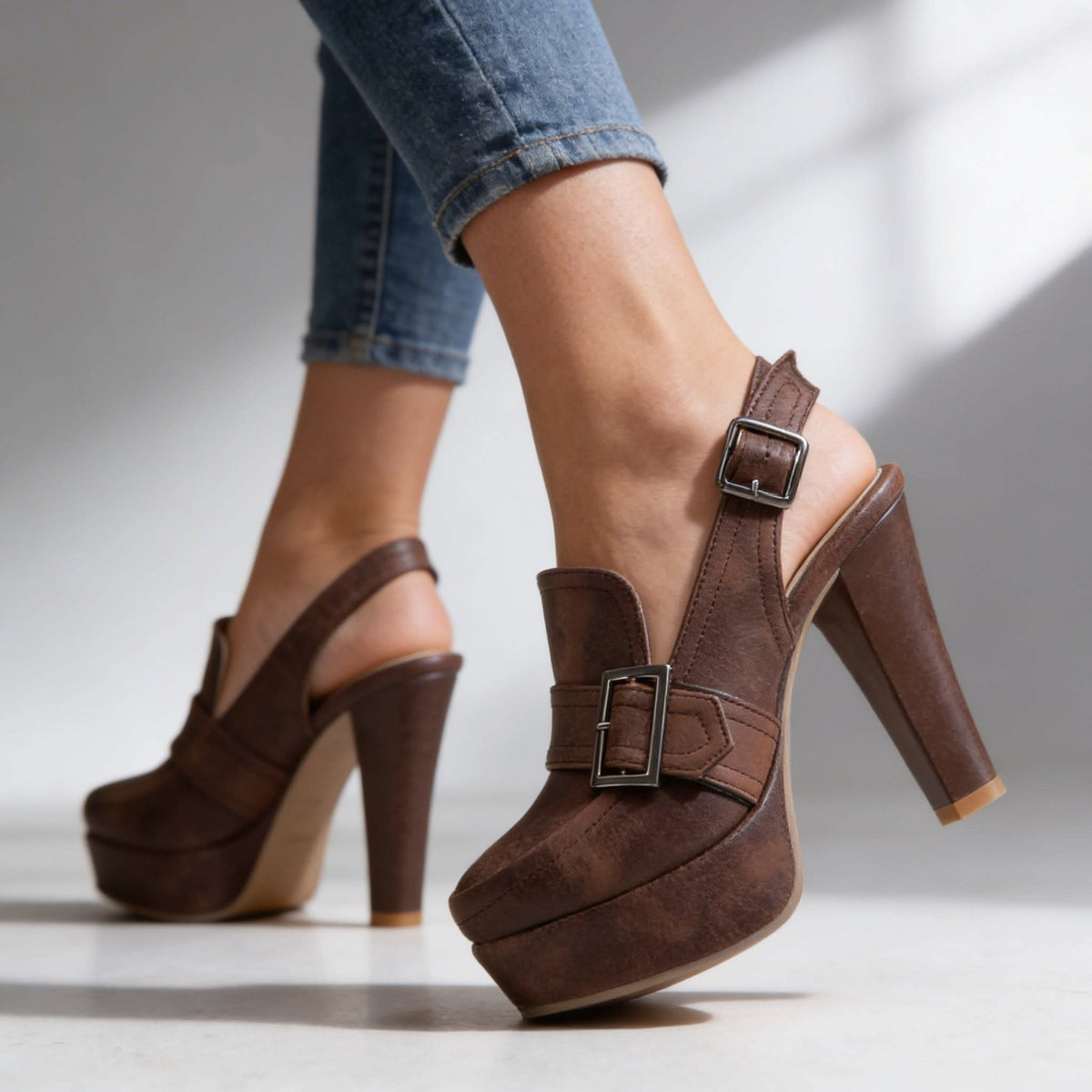 Women's Platform Slingback Heels | Charlotta_5
