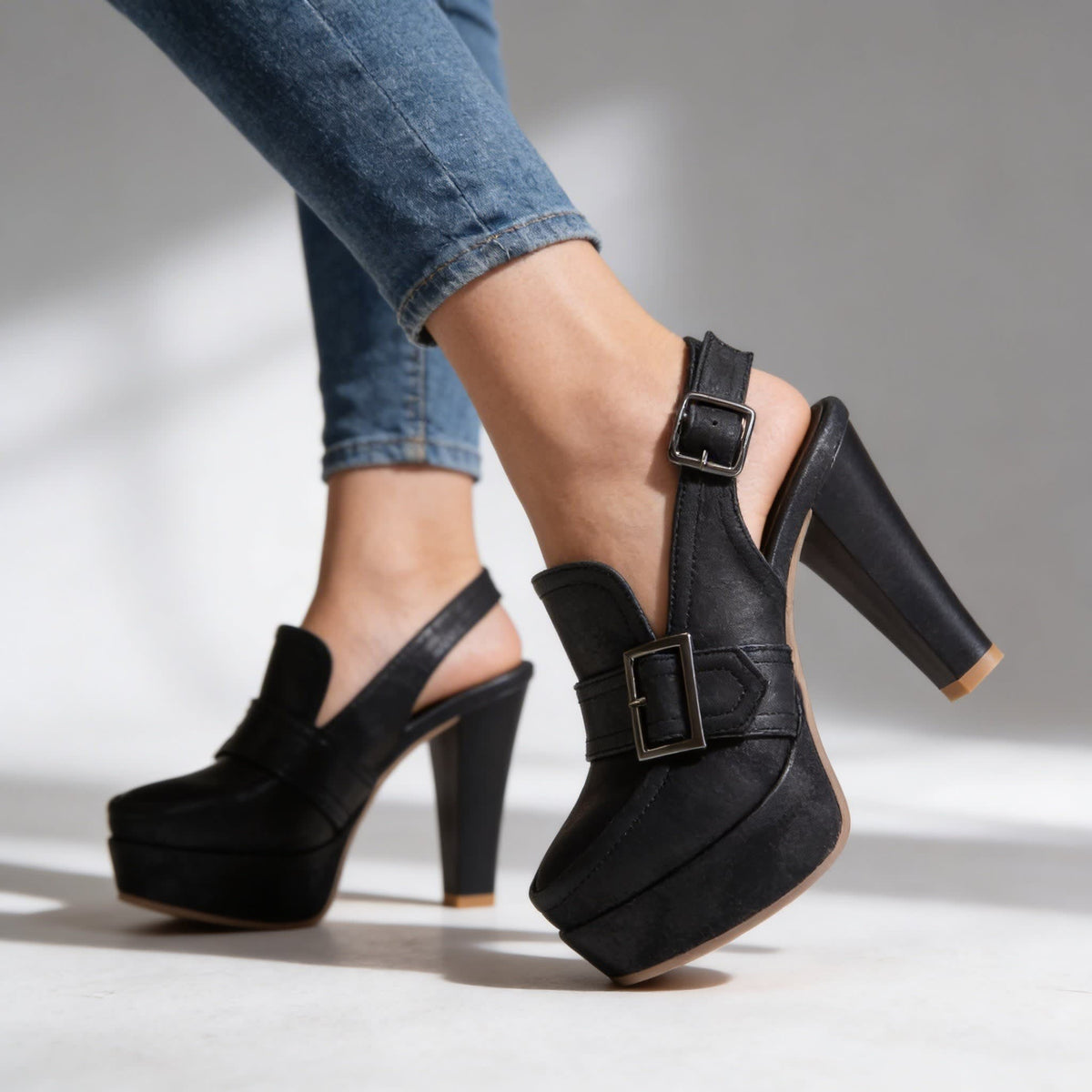 Women's Platform Slingback Heels | Charlotta_6